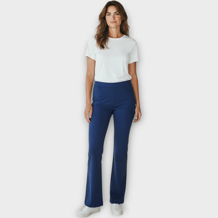 Pantalone Carla Ferroni in bengalina a zampa 17368
