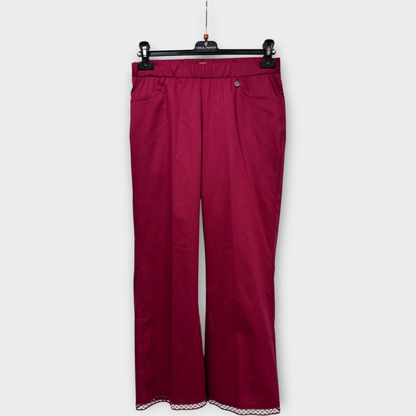 Pantalone Carla Ferroni cotone a trombetta 70346