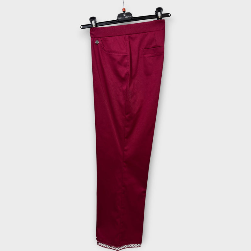 Pantalone Carla Ferroni cotone a trombetta 70346