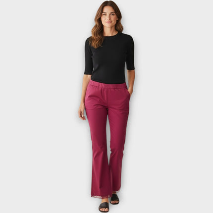 Pantalone Carla Ferroni cotone a trombetta 70346